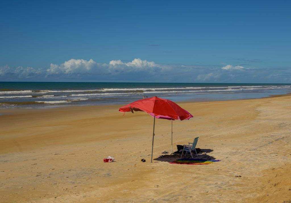 Guriri at Bosque da praia beach early morning.